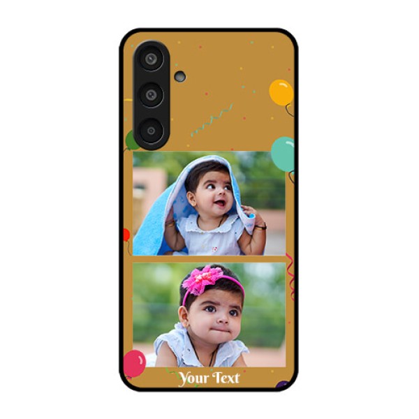 Samsung Galaxy M35 5G Custom Glass Phone CaseImage Holder With Birthday Celebrations Design Samsung Galaxy M35 5G Custom Glass Phone CaseImage Holder With Birthday Celebrations Design