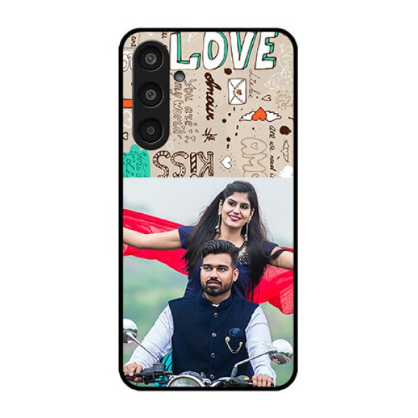 Samsung Galaxy M35 5G Custom Glass Phone CaseLove Doodle Pattern