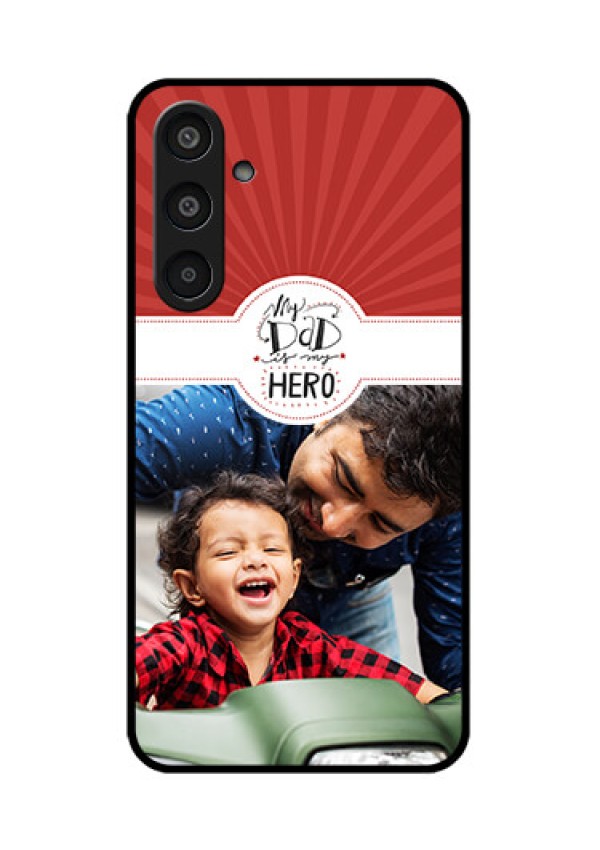 Samsung Galaxy M35 5G Custom Glass Phone CaseMy Dad Hero Design