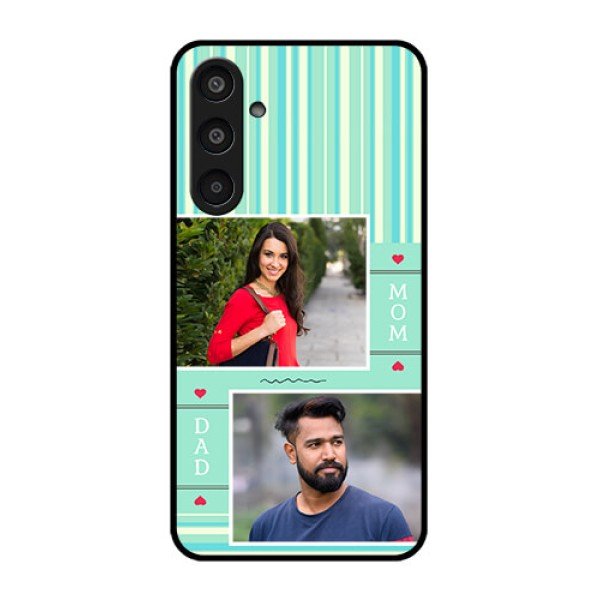 Samsung Galaxy M35 5G Custom Glass Phone CaseMom and Dad Pic Design Samsung Galaxy M35 5G Custom Glass Phone CaseMom and Dad Pic Design