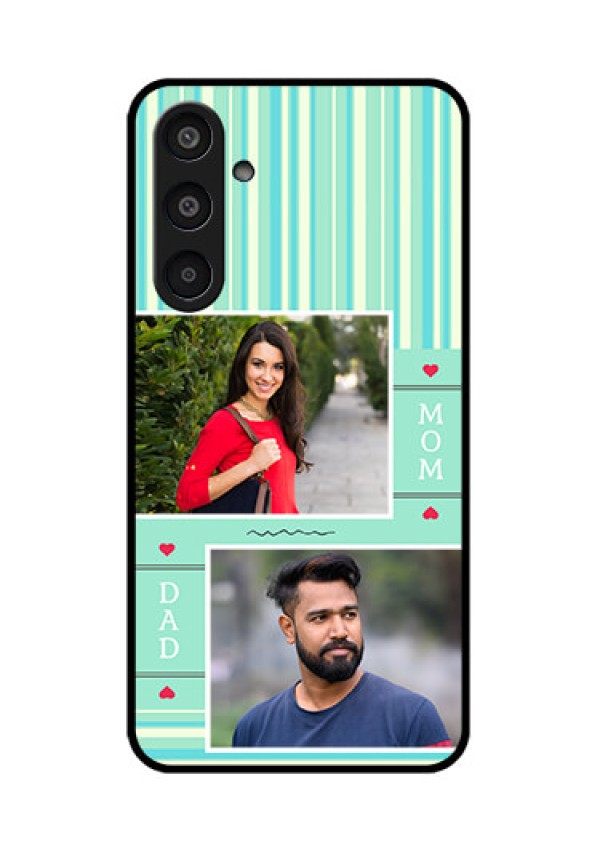 Samsung Galaxy M35 5G Custom Glass Phone CaseMom and Dad Pic Design