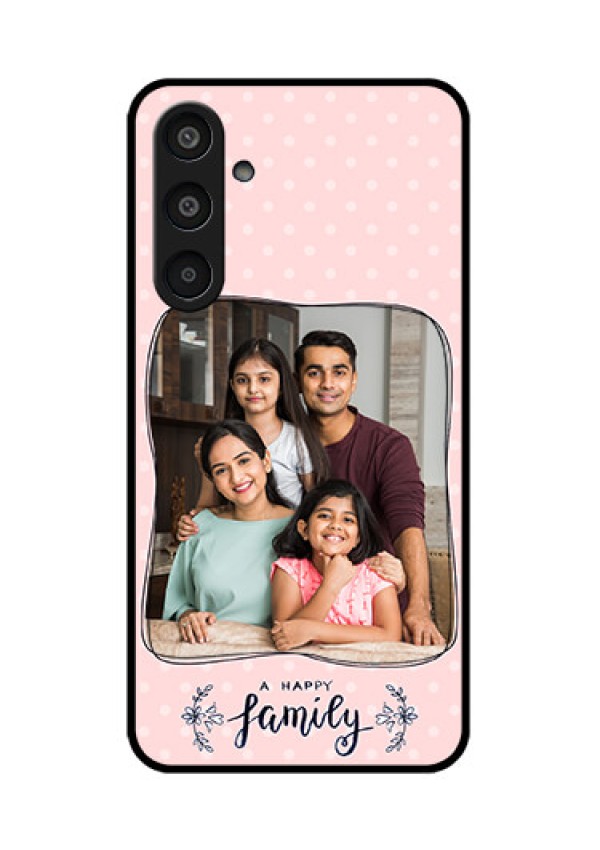 Samsung Galaxy M35 5G Custom Glass Phone CaseFamily With Dots Design