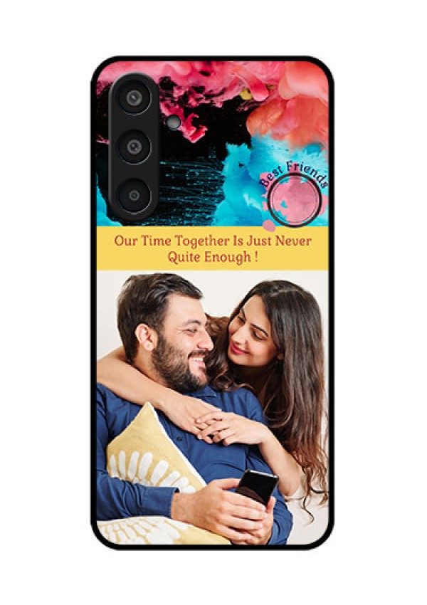 Samsung Galaxy M35 5G Custom Glass Phone CaseQuote With Acrylic Painting Design