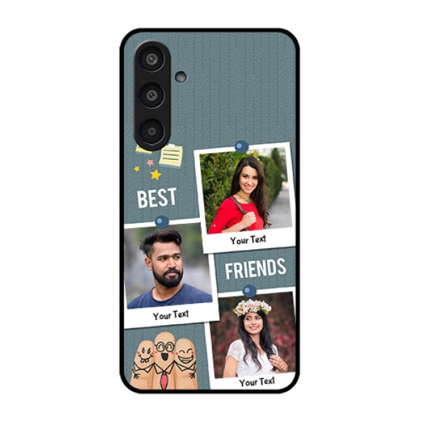 Samsung Galaxy M35 5G Custom Glass Phone CaseSticky Frames And Friendship Design Samsung Galaxy M35 5G Custom Glass Phone CaseSticky Frames And Friendship Design