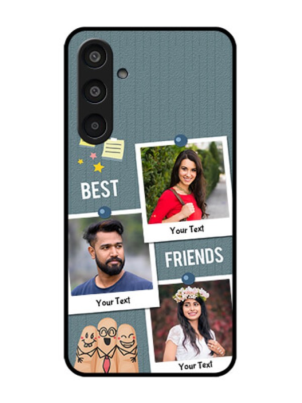 Custom Samsung Galaxy M35 5G Custom Glass Phone CaseSticky Frames And Friendship Design