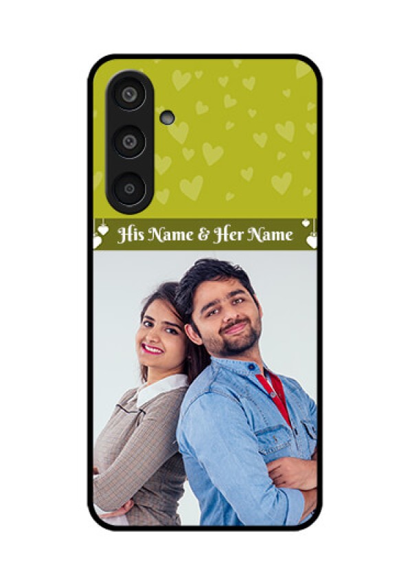 Samsung Galaxy M35 5G Custom Glass Phone CaseYou and Me Heart Design