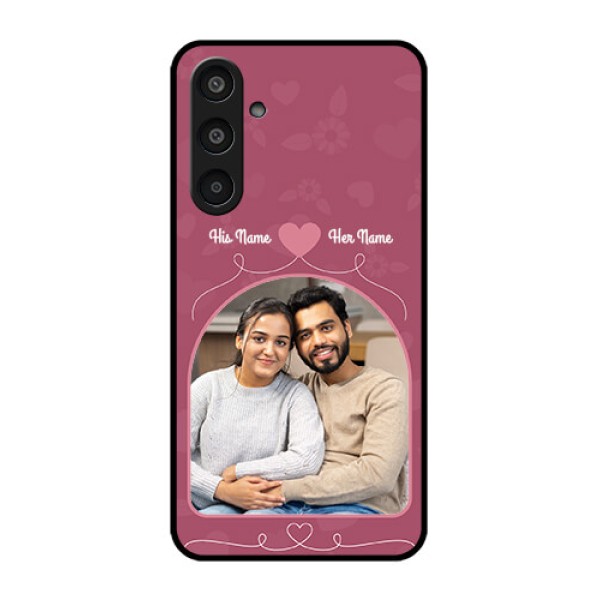 Samsung Galaxy M35 5G Custom Glass Phone CaseLove Floral Design