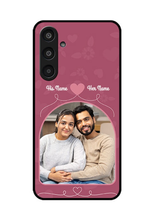 Samsung Galaxy M35 5G Custom Glass Phone CaseLove Floral Design