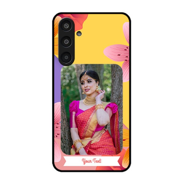 Samsung Galaxy M35 5G Custom Glass Phone Case3 Image With Vintage Floral Design
