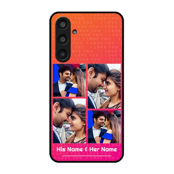 Samsung Galaxy M35 5G Custom Glass Phone CaseI Love You Pink Design Samsung Galaxy M35 5G Custom Glass Phone CaseI Love You Pink Design