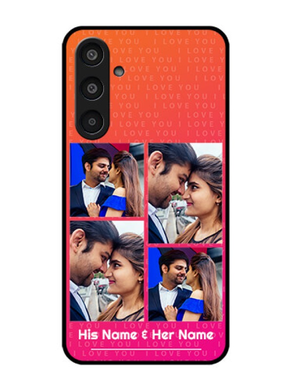 Custom Samsung Galaxy M35 5G Custom Glass Phone CaseI Love You Pink Design