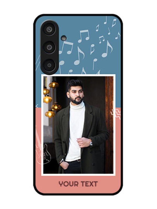 Custom Samsung Galaxy M35 5G Custom Glass Phone CaseWith Color Musical Note Design