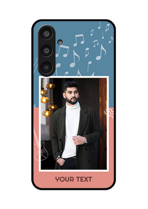 Samsung Galaxy M35 5G Custom Glass Phone CaseWith Color Musical Note Design