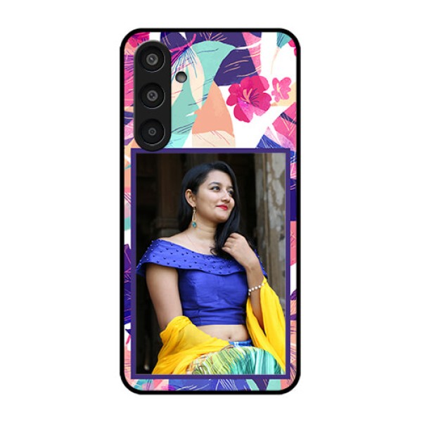 Samsung Galaxy M35 5G Custom Glass Phone CaseAbstract Floral Design Samsung Galaxy M35 5G Custom Glass Phone CaseAbstract Floral Design