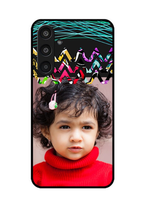Samsung Galaxy M35 5G Custom Glass Phone CaseNeon Abstract Design