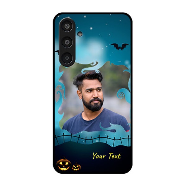 Samsung Galaxy M35 5G Custom Glass Phone CaseHalloween Frame Design Samsung Galaxy M35 5G Custom Glass Phone CaseHalloween Frame Design