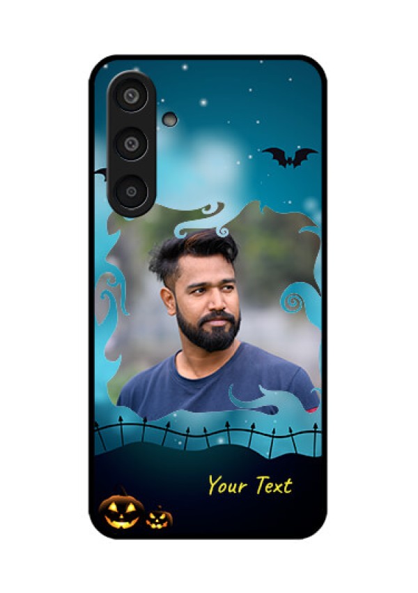 Samsung Galaxy M35 5G Custom Glass Phone CaseHalloween Frame Design
