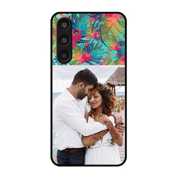 Samsung Galaxy M35 5G Custom Glass Phone CaseWatercolor Floral Design