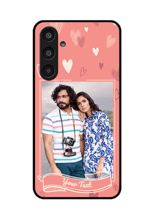 Samsung Galaxy M35 5G Custom Glass Phone CaseLove Doodle Art Design