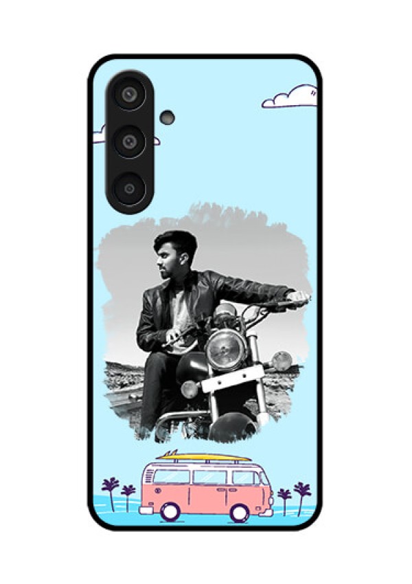 Samsung Galaxy M35 5G Custom Glass Phone CaseTravel and Adventure Design