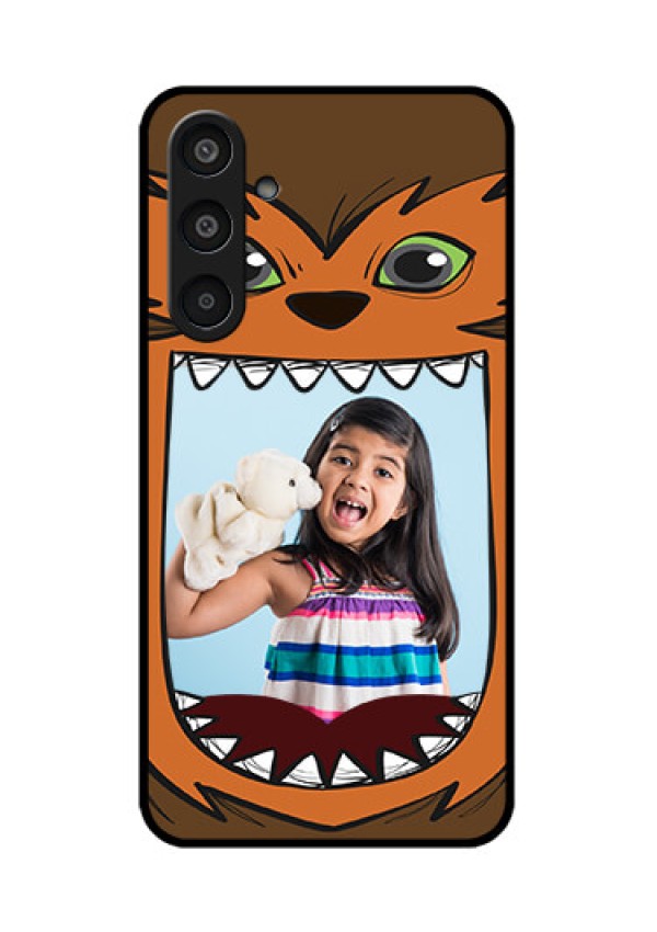 Samsung Galaxy M35 5G Custom Glass Phone CaseOwl Monster Back Case Design