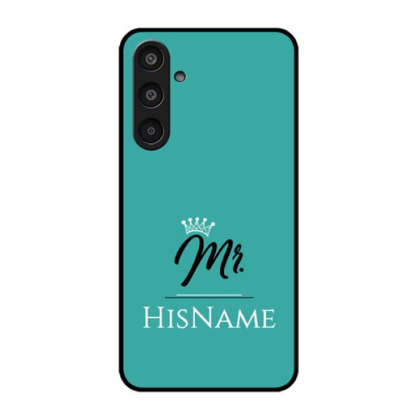 Samsung Galaxy M35 5G Custom Glass Phone CaseMr With Name Design