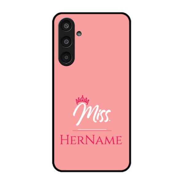 Samsung Galaxy M35 5G Custom Glass Phone CaseMrs With Name Design