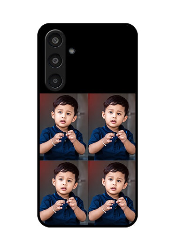Samsung Galaxy M35 5G Custom Glass Phone Case4 Image Holder Design