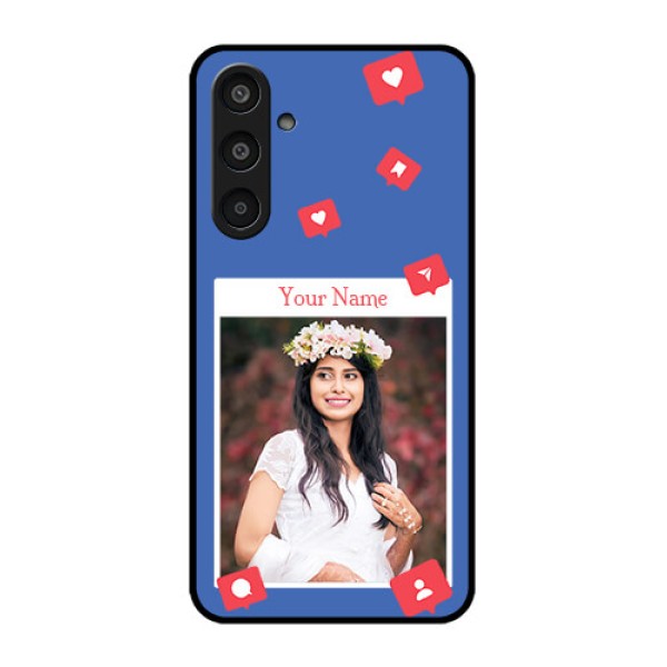 Samsung Galaxy M35 5G Custom Glass Phone CaseLike Share And Comment Design