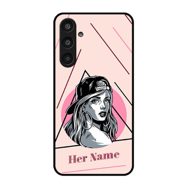 Samsung Galaxy M35 5G Custom Glass Phone CaseRockstar Girl Design Samsung Galaxy M35 5G Custom Glass Phone CaseRockstar Girl Design