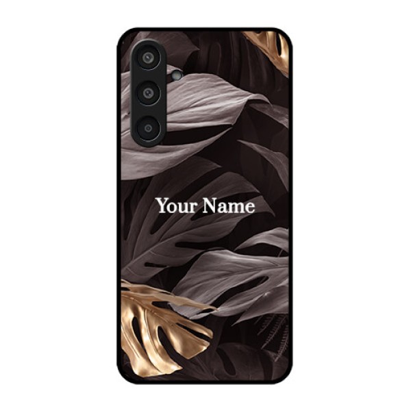 Samsung Galaxy M35 5G Custom Glass Phone CaseWild Leaves Digital Paint Design