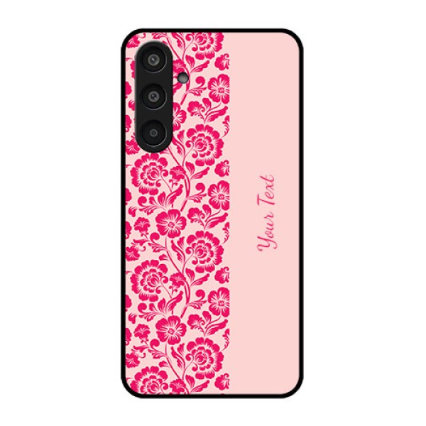 Samsung Galaxy M35 5G Custom Glass Phone CaseAttractive Floral Pattern Design