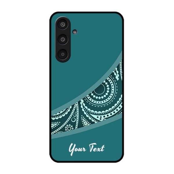 Samsung Galaxy M35 5G Custom Glass Phone CaseSemi Visible Floral Design