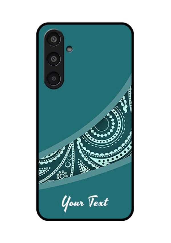 Samsung Galaxy M35 5G Custom Glass Phone CaseSemi Visible Floral Design