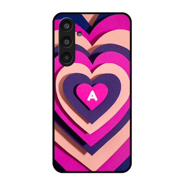 Samsung Galaxy M35 5G Custom Glass Phone CaseCute Heart Pattern Design Samsung Galaxy M35 5G Custom Glass Phone CaseCute Heart Pattern Design