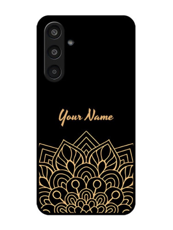 Custom Samsung Galaxy M35 5G Custom Glass Phone CaseGolden Mandala Design