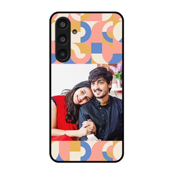 Samsung Galaxy M35 5G Custom Glass Phone CaseSemi - Circle Maze Pattern Design