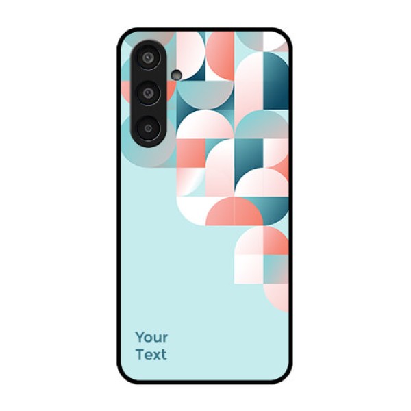 Samsung Galaxy M35 5G Custom Glass Phone CaseStylish Semi - Circle Pattern Design