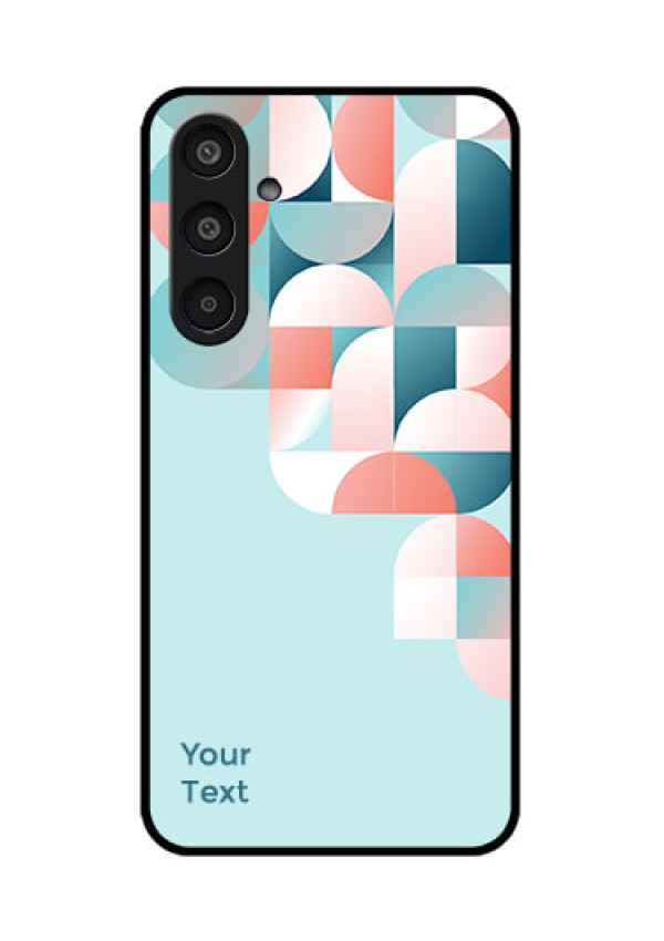 Samsung Galaxy M35 5G Custom Glass Phone CaseStylish Semi - Circle Pattern Design
