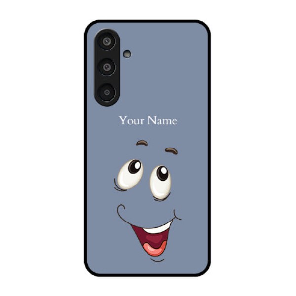 Samsung Galaxy M35 5G Custom Glass Phone CaseLaughing Cartoon Face Design