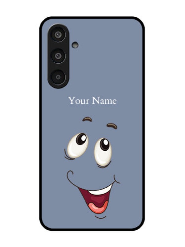 Custom Samsung Galaxy M35 5G Custom Glass Phone CaseLaughing Cartoon Face Design