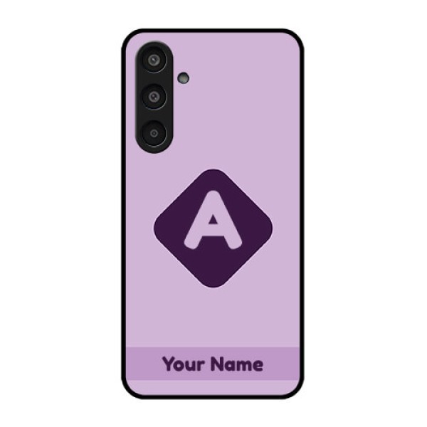 Samsung Galaxy M35 5G Custom Glass Phone CaseCustom Letter In Curved Badge Design Samsung Galaxy M35 5G Custom Glass Phone CaseCustom Letter In Curved Badge Design