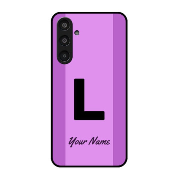 Samsung Galaxy M35 5G Custom Glass Phone CaseTricolor Custom Text Design
