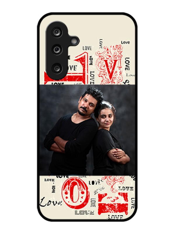 Custom Samsung Galaxy M36 5G Custom Glass Phone Case - Trendy Love Design Case