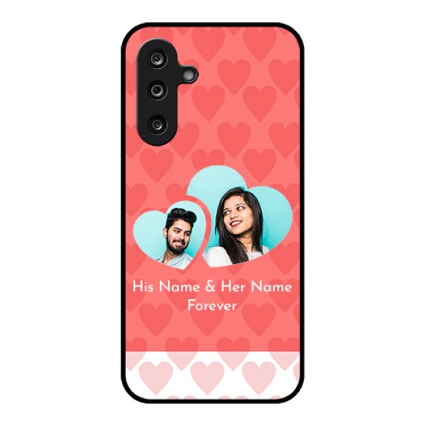 Samsung Galaxy M36 5G Custom Glass Phone Case - Couple Pic Upload Design Samsung Galaxy M36 5G Custom Glass Phone Case - Couple Pic Upload Design