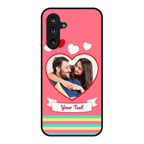 Samsung Galaxy M36 5G Custom Glass Phone Case - Love Shapes Doodle Design Samsung Galaxy M36 5G Custom Glass Phone Case - Love Shapes Doodle Design
