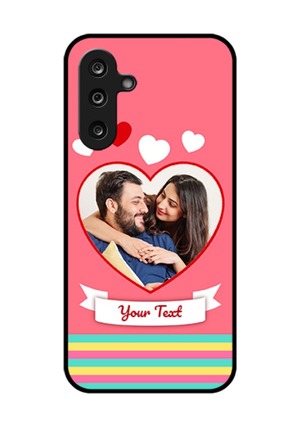 Samsung Galaxy M36 5G Custom Glass Phone Case - Love Shapes Doodle Design