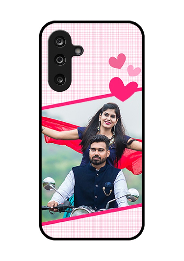 Samsung Galaxy M36 5G Custom Glass Phone Case - Love Shape Heart Design