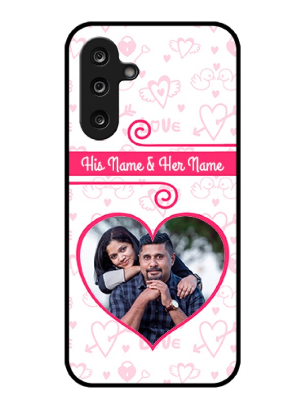 Custom Samsung Galaxy M36 5G Custom Glass Phone Case - Heart Shape Love Design