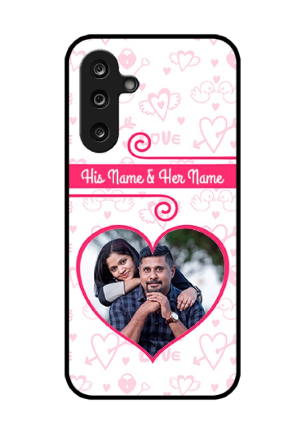 Samsung Galaxy M36 5G Custom Glass Phone Case - Heart Shape Love Design